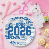 Assiettes En Carton Class Of 2026 Grad Pattern Graduation Year (Fête)