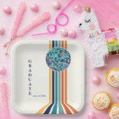 Assiettes En Carton Classe 0f 2024 Retro Graduation Party (Fête)