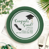 Assiettes En Carton Classe blanche et verte de 2025