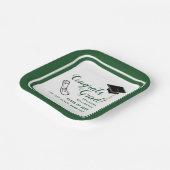 Assiettes En Carton Classe blanche et verte de 2025 Félicats Grad (Angulaire)