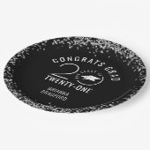 Assiettes En Carton CLASSE DE 2021 Graduation Parties scintillant Arge (Angle)