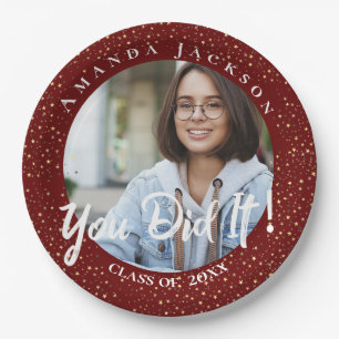 Assiettes En Carton Classe de 2023 Vous l'avez fait Photo Graduation P
