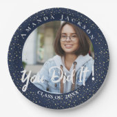 Assiettes En Carton Classe de 2023 Vous l'avez fait Photo Graduation P (Devant)