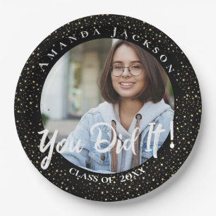 Assiettes En Carton Classe de 2023 Vous l'avez fait Photo Graduation P