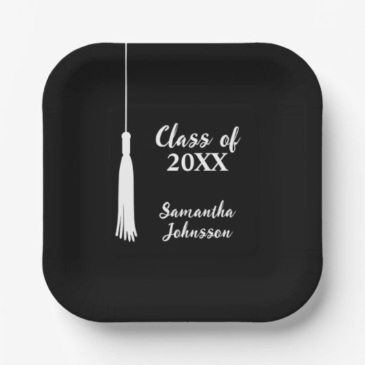 Assiettes En Carton Classe de 2024 Grad Tassel Grad Tassel Graduation (Recto)