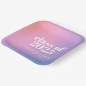 Assiettes En Carton Classe de 2024 Purple Gradient Graduation personna (Angulaire)