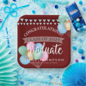 Assiettes En Carton Classe de 2025 Celebration Balloon Graduation Part (Fête)