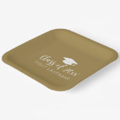 Assiettes En Carton Classe de 20xx Trendy Script and Name - Gold (Angulaire)