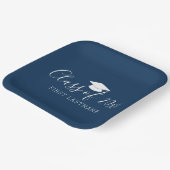 Assiettes En Carton Classe de 20xx Trendy Script and Name - Navy Blue (Angulaire)