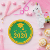 Assiettes En Carton Classe de congrès 2024 Gold Vert (Fête)