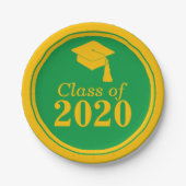 Assiettes En Carton Classe de congrès 2024 Gold Vert (Devant)