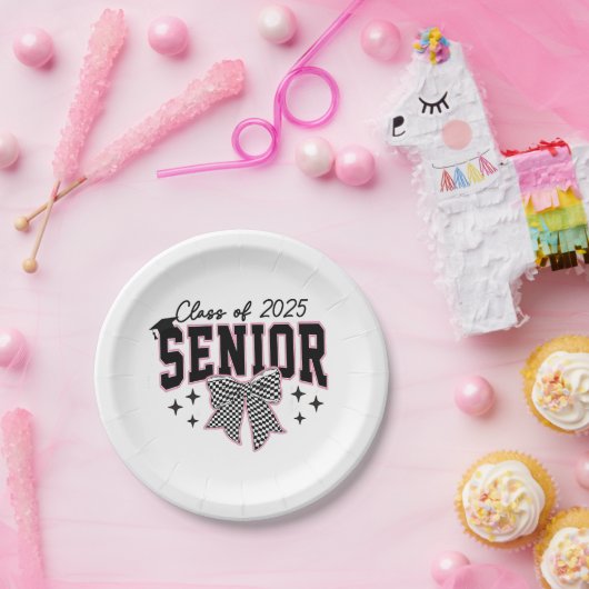 Assiettes En Carton Classe de coquette de la bow senior 2025 (Fête)