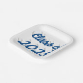 Assiettes En Carton Classe de graduation de script bleu 2025 (Angulaire)