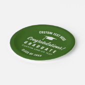 Assiettes En Carton Classe de Graduation du 20XX Félicats Casquette de (Angle)