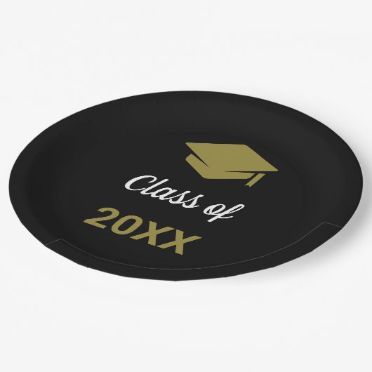 Assiettes En Carton Classe De N'Importe Quelle Année Félicats Diplôme  (Angle)