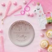 Assiettes En Carton Classe de Parties scintillant Rose Gold 2022 (Fête)