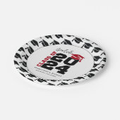 Assiettes En Carton Classe d'études de 2024 Rouge et Noir (Angle)