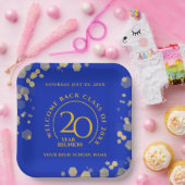 Assiettes En Carton Classe école Blue & Gold Reunion (Fête)