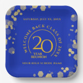 Assiettes En Carton Classe école Blue & Gold Reunion (Recto)