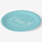 Assiettes En Carton Classe personnalisée de pour Graduation ou Réunion (Angle)