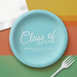 Assiettes En Carton Classe personnalisée de pour Graduation ou Réunion