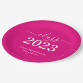 Assiettes En Carton Classe rose de 2023 Graduation Party (Angle)