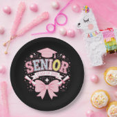 Assiettes En Carton Classe Supérieure De 2025 Pink Coquette Bow (Fête)