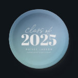 Assiettes En Carton Classe tendance de 2024 Blue Gradient Graduation<br><div class="desc">Classe tendance de 2024 Bleu Gradient Graduation Plaques Papier présente un dégradé amusant et lumineux dans les tons bleus,  ainsi que la calligraphie élégante et votre année de graduation.</div>