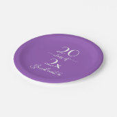 Assiettes En Carton Classe Violet Élégante De Typographie Diplômée 202 (Angle)