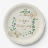 Assiettes En Carton Classic Automne Boho hiver Mariage Floral (Devant)