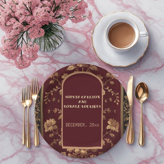 Assiettes En Carton Classic Christmas Chinoiserie Traditional Wedding