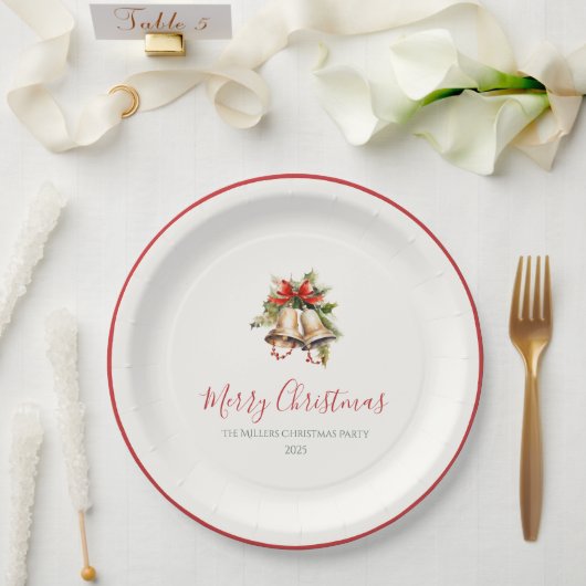 Assiettes En Carton Classic Christmas Elegant Paper Plates (Mariage)