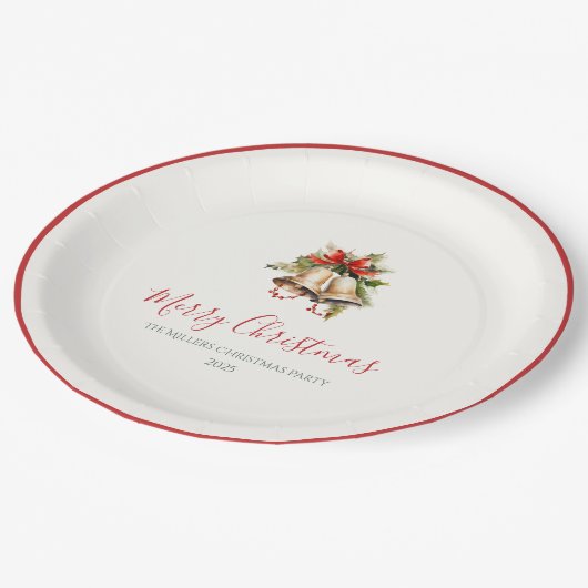 Assiettes En Carton Classic Christmas Elegant Paper Plates (Angle)