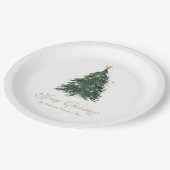 Assiettes En Carton Classic Christmas Evergreen (Angle)