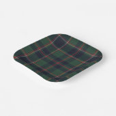 Assiettes En Carton Classic Dark Blue Red Green Plaid Pattern (Angulaire)