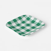Assiettes En Carton Classic Green Gingham Seamless Pattern (Angulaire)