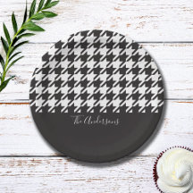 Classic moderne noir et blanc Houndstooth