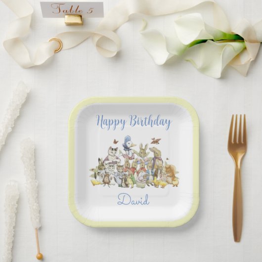 Assiettes En Carton Classic Peter le lapin Plaque de papier d'annivers (Mariage)