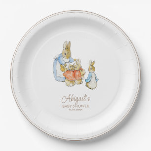 Assiettes En Carton Classic Pierre le Baby shower lapin