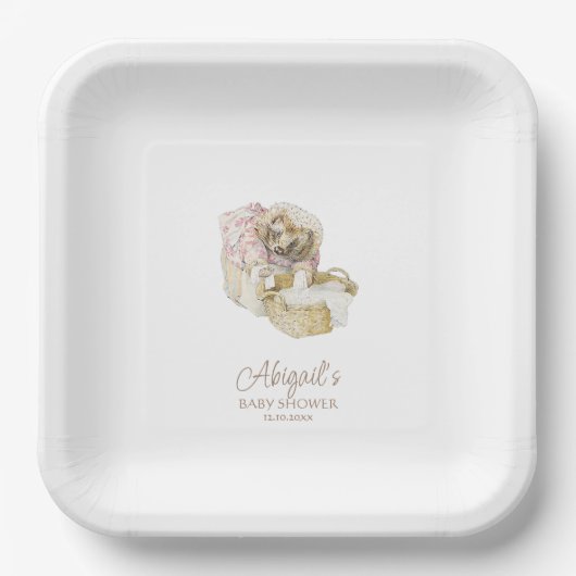 Assiettes En Carton Classic Pierre le Baby shower lapin (Recto)