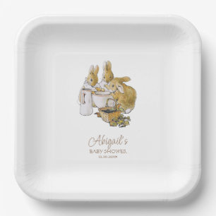 Assiettes En Carton Classic Pierre le Baby shower lapin