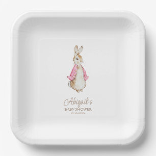Assiettes En Carton Classic Pierre le Baby shower lapin