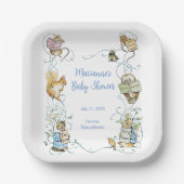Assiettes En Carton Classic Pierre le Baby shower lapin (Recto)