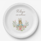 Assiettes En Carton Classic Pierre le lapin Anniversaire (Devant)