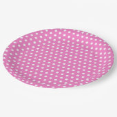 Assiettes En Carton Classic Pink and White Polka Dot Party (Angle)
