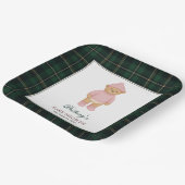 Assiettes En Carton Classic Preppy Bear Designer Plaid Baby Shower (Angulaire)