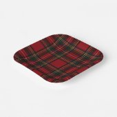 Assiettes En Carton Classic Red Tartan Plaid Pattern Plate (Angulaire)