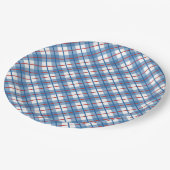 Assiettes En Carton Classic Rouge Blanc Bleu Plaid 4 Juillet Plaque (Angle)