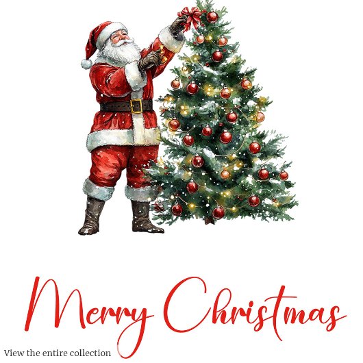 Assiettes En Carton Classic Santa Claus Script Font Festive Dinner