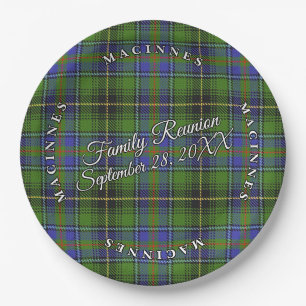 Assiettes En Carton Classic Scots Clan MacInnes Tartan Event
